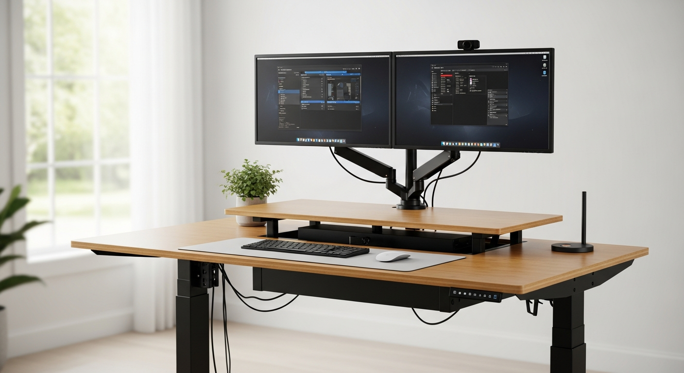 FlexiSpot E7 Pro standing desk setup