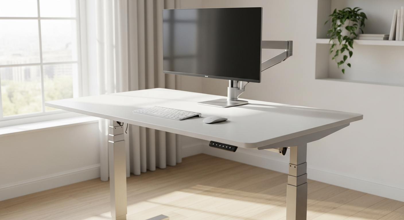 Standing desk electric motor mechanism