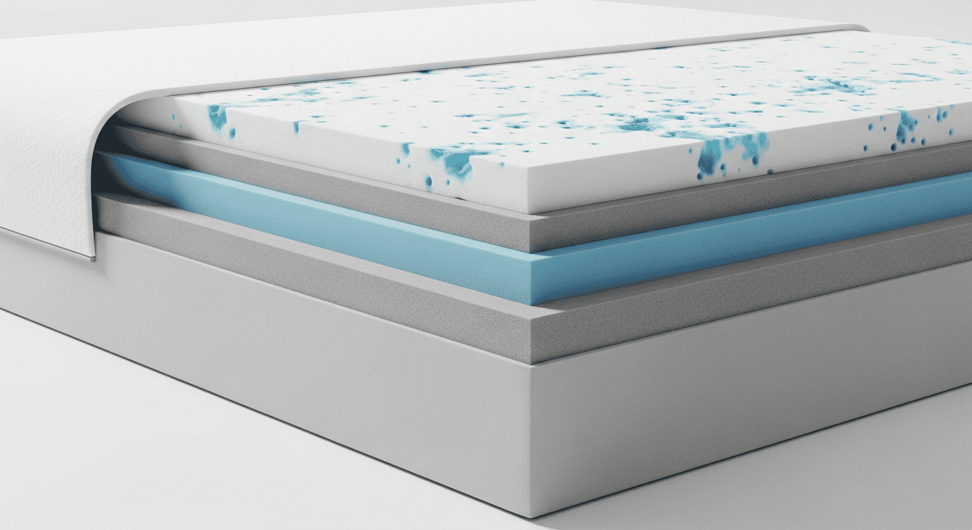 Sweetnight CoolNest gel memory foam mattress with cooling technology layers visible