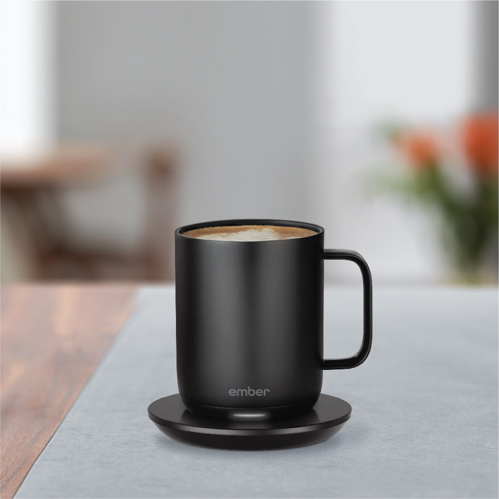 Ember Mug 2 14 oz temperature-controlled smart mug with charging coaster