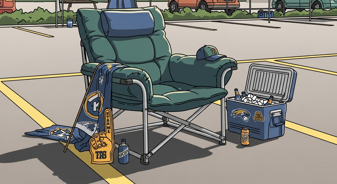 tailgate chair for big guys oversized camping chair at outdoor sports event